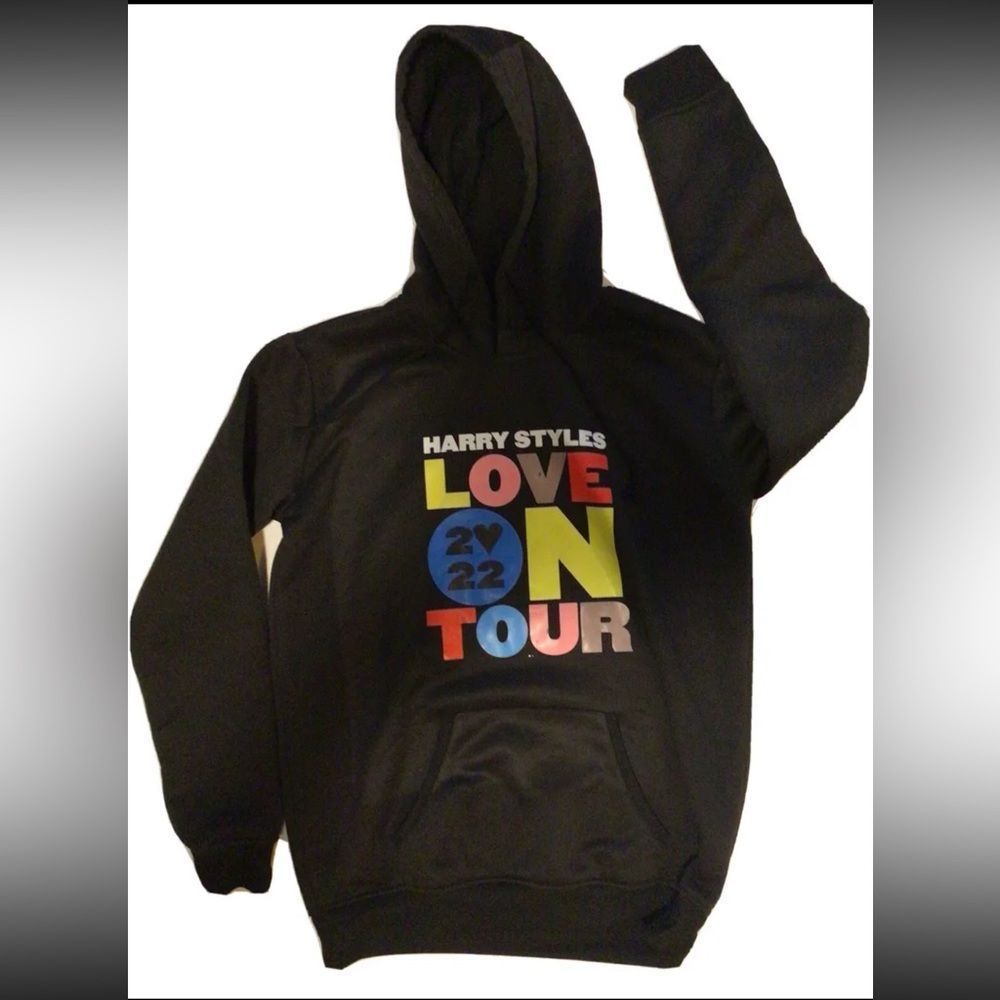 New Harry Styles Love On Tour 2022 Hoodie Black Front Back Graphics